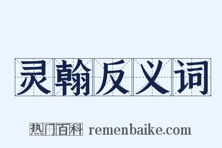 灵翰反义词是什么意思的图片